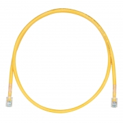 泛达网线(Panduit）网线跳线六类非屏蔽网线跳线铜缆RJ45网线跳线高速网线跳线 黄色 六类1米