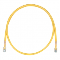 泛达网线(Panduit）网线跳线六类非屏蔽网线跳线铜缆RJ45网线跳线高速网线跳线 黄色 六类2米
