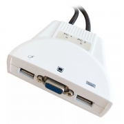 固网HK-CZ-102U(L)2口USB桌面线机一体KVM切换器