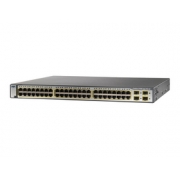思科 CISCO WS-C3750G-48PS-E三层交换机  存储转发式 企业 光纤交换机