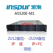 浪潮 AS520E-M1  2U12盘位  双控标配     IP+FC  光纤存储 磁盘阵列4TS